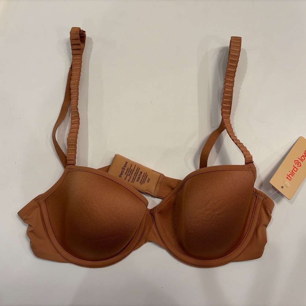 ThirdLove‎ 24/7 Classic T-Shirt Bra 32C Caramel Nude Underwire NWT